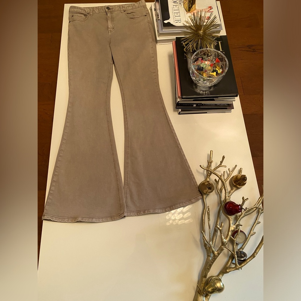 Free People Taupe flare Jeans